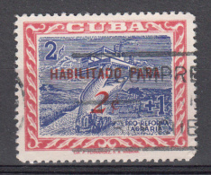 Cuba 1960 Mi Nr  640 Met Opdruk HABILITADO PARA 2 Op 2 Op 1c - Gebraucht