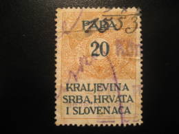 SERBIA CROATIA SLOVENIA Kingdom 20 Par Revenue Fiscal Tax Postage Due Official YUGOSLAVIA - Other & Unclassified