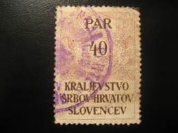 SERBIA CROATIA SLOVENIA Kingdom 40 Par Revenue Fiscal Tax Postage Due Official YUGOSLAVIA - Autres & Non Classés