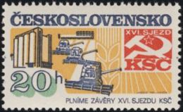 Czechoslovakia / Stamps (1982) 2557: Scale Agricultural Production (harvest, Harvester, Grain Silo) Painter: Jiri Kodejs - Sonstige (Land)