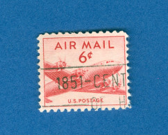 1941 / 1960 N° 35 ETATS UNIS AIR MAIL U S POSTAGE 6C OBLITÈRE - 2a. 1941-1960 Usados