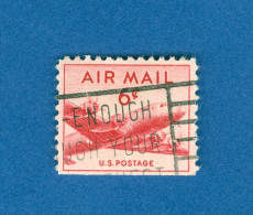 1941 / 1960 N° 35 AIR MAIL U S POSTAGE 6C UN COTÉE NON DENTELÉE   OBLITÉRÉ - 2a. 1941-1960 Usados