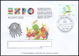 ARGELIA 2014 FDC World Expo Milan 2015 Milano Expo - Cirque Circus Zirkus Circo Italia Italy Exposition Food Feeding - 2015 – Mailand (Italien)