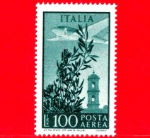 Nuovo - ITALIA - 1955 - Torre Del Campidoglio - POSTA AEREA - 100 L. • Ulivo, Aeroplano E Torre Del Campidoglio - Airmail