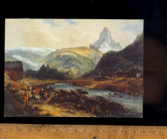 ZERMATT Stegbrücke Um 1850 JJ Ulrich Paint Tableau  1999 - Steg