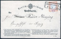 Grossenhain 9.2.1873 Mit 1/2 Groschen Orange DR Nr. 18 Mit Abart Nach Leipzig - Storia Postale