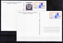 TAAF 1-cp Et 2-cp     Neuf ** MNH Sin Charmela Cote 13.5 - Postal Stationery