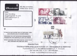 Denmark B-Economique (Preprinted) THOMAS HØILAND Auktioner VALBY 1999 4-Block From M-Blatt Dänisches Revy Squirrel - Hojas Bloque