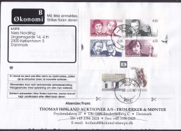 Denmark B-Economique (Preprinted) THOMAS HØILAND Auktioner VALBY 1999 4-Block From M-Blatt Dänisches Revy Squirrel - Blocs-feuillets