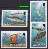 South Georgia 2001 Marine Life 4v  ** Mnh (28907) - South Georgia