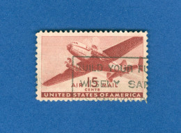 1941 / 1944 N° 29  AIR  15  MAIL  CENTS UNITED STATES  OF AMERICA OBLITÉRÉ YVERT TELLIER 0.30 € - 2a. 1941-1960 Oblitérés