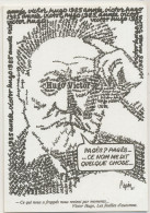 Victor Hugo Carte Systeme Effet Optique Avec Texte Victor Hugo Signée Pages 1985 Carte CPC - Ecrivains