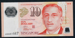 SINGAPORE P48g  10  DOLLARS 2013 #4CG    XF-AU     NO P.h. - Singapore