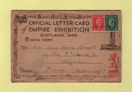 Exposotion De L Empire 1938 - Carte Lettre Officielle Avec 6 Vues - Briefe U. Dokumente