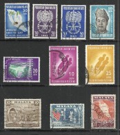 TEN AT A TIME - MALAYSIA -  LOT OF 10 DIFFERENT 2 - USED OBLITERE GESTEMPELT USADO - Malaya (British Military Administration)