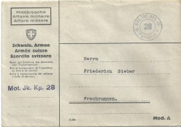 Feldpost Brief  "Mot.Inf.Kan.Kp.28"           Ca. 1940 - Documenten