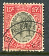 Tanganyika 1927-31 KGV - 15c Carmine-red Used (SG 95) - Tanganyika (...-1932)