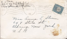 South Africa TMS Slogan Flamme "Post Early For Quick Delivery" VRYHEID 1947 Cover Brief ALBANY New York USA - Storia Postale