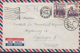 Egypt Egypte Air Mail Par Avion CAIRO 196? Cover Lettre Denmark Censor Zensur (2 Scans) - Lettres & Documents