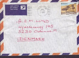 Botswana Lugpos Air Mail Par Avion FRANCISTOWN 1986 Cover Brief ODENSE Denmark 25 T. Bird Vogel Oiseau - Botswana (1966-...)