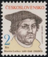 Czechoslovakia / Stamps (1983) 2577: Martin Luther (1483-1546) German Professor Of Theology; Painter: Albin Brunovsky - Théologiens