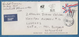 206817 / 2003 - 0.37 $ - Stationery , + 43 C. Machine Stamps (ATM) , Westville ,  Illinois - SOFIA , United States USA - 2001-10