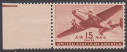 !a! USA Sc# C028 MNH SINGLE W/ Left Margin - Transport Plane - 2b. 1941-1960 Neufs