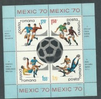 Roumanie BF N° 76 XX   Coupe Du Monde De Football Au Mexique, Le Bloc Sans Charnière, TB - 1970 – Mexico
