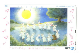 Télécarte NTT -  Dessin (lapin, ...) - 391-112 - Rabbits