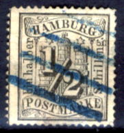 Germania-F368 - 1864-65: Y&T N. 13 (o), Privo Di Difetti Occulti - - Hamburg (Amburgo)