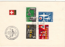 Feuillet PTT Cachet Schweiz Automobile Poste Bureau 1956 Eisenbahn - Briefe U. Dokumente