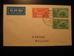 Palmerston 1971 To Wanganui 3 Stamp On Air Mail Cover NEW ZEALAND - Lettres & Documents