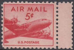 !a! USA Sc# C033 MNH SINGLE W/ Right Margin (a01) - DC-4 Skymaster - 2b. 1941-1960 Ongebruikt