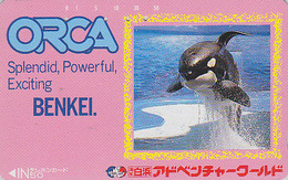 Télécarte Japon / 330-10214 - ANIMAL - BALEINE ORQUE - ORCA WHALE  Japan Phonecard - 427 - Delfini