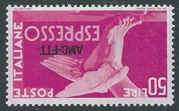 1952 TRIESTE A ESPRESSO 50 LIRE MH * - G158 - Express Mail