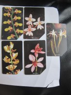 Urmet Phonecard,orchids,set Of 5,used,with Tiny Scratch - Sierra Leona