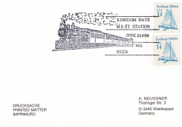 Train &amp; Railroads: USA Card P/m Fulton, MO 1989 Train In Postmark (G84-52) - Treinen