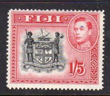 FIJI - 1938-1955 KGVI ONE SHILLING & FIVE PENCE 1940 DEFINITIVE P14 FINE LMM * SG 263 - Fiji (...-1970)