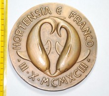 Large Medal Sant'Andrea Al Quirinale-Hortensi E Franco 03.10.1993 - Brons