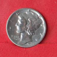 USA 1 DIME 1940 - 2,5 GRS - 0,900 SILVER   KM# 140 - (Nº14671) - 1916-1945: Mercury (Mercurio)