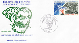 FDC AFRS ET ISSAS 10.03.1976 - Centenaire Du Téléphone - Lettres & Documents