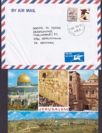 Israel PAR AVION Label Kibbutz DALIYYA 2014? Cover & Card Lettera & Cartolina Denmark Bird Vogel Oiseau - Cartas & Documentos