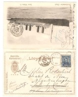 US Stamp On PC(Ansichts-Kartenbrief - Lloyd Brief C.U.S.German 1904 To Brussels Redirected To Blankenberg PR3079 - Boten