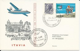 RF 69.9, Itavia, Turin - Genève, F-27 - Airmail