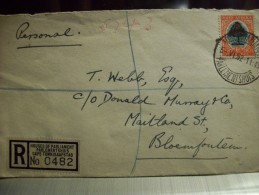 South Africa Registered Cover With R-label ( R Zettel) Houses Of Parliamant/Parlementshuis Cape Town/Kaapstad 5.6.1952 - Storia Postale