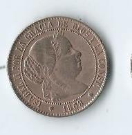 5 Centimos 1868 Barcelona ISABEL II - Provincial Currencies