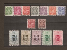 ST LUCIA 1949 SET SG 146/159 MOUNTED MINT Cat £50 - Ste Lucie (...-1978)