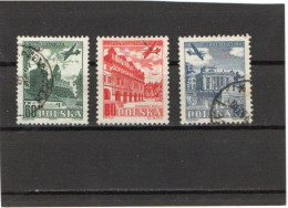 POLOGNE   Poste Aérienne  1954   Y.T. N° 34  à  39  Incomplet  Oblitéré - Used Stamps