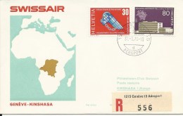 RF 70.1, Swissair, Genève - Kinshasa,  DC-8, 1970 - Otros & Sin Clasificación