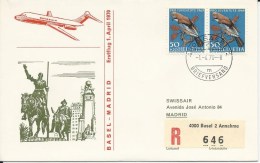 RF 70.2, Swissair, Bâle - Madrid, DC-9, Recommandé, 1970 - Eerste Vluchten